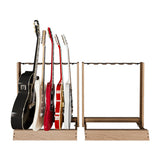 String Swing Guitar Stand 2 Pack, Multi Guitar Rack for Acoustic, Electric, Bass Guitars, Hand Welded Steel & Oak Hardwood, Padd