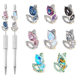 Frinnovan, 8 Packs Rhinestone Beads for Beadable Pens Crystal Large Spacer Bead DIY Earring Necklace Jewelry Making (Tulip Flowe