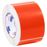 Tape Logic DL632G Inventory Rectangle Label, 5 Length x 3 Width, Fluorescent Red (Roll of 500)
