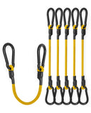 8 Pcs 24 Inch Carabiner Bungee Cord with Aluminum Alloy Hooks, Yellow Bungee Straps with Superior Elasticity & Excellent UV Prot