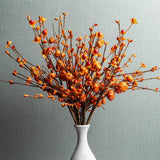 JINGHONG 6 Pack Fall Berry Stems 17 Tall Orange Pumpkin Picks Fall Branches for Vases Centerpieces Autumn Harvest Festival and