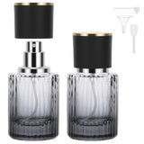 Segbeauty 30ml Fine Mist Spray Bottle with Perfume Refill Kit, 1oz Black Refillable Perfume Atomizer Bottle for Travel, 2pcs Emp