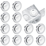 Yaocom 12 Pcs Knockout Seal Electrical Box Knockout Plugs Round Steel Removable Seal Various Sizes for Closure Unused Box Outlet