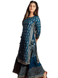 Anni Designer Women'S Rayon Blue Printed Kurta With Plazzo (Doli Baii_S),Blue,S,Rayon,Regular,kurta