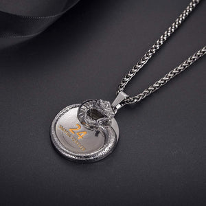 Winssigma Black Mamba Pendant Necklace Basketball Star Memorial Souvenir Necklace Snake Necklace(Black)