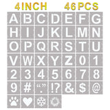 Mandala Soul 46 Pcs Le tencils, Reusable Alphabet Templates Interlocking Stencil Kit Rock, Sign(4 Inch)