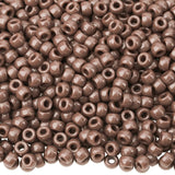 NUKAYAI 1000Pcs Brown Pony Beads Bulk Plastic 6x9mm Hair Bead for Braids Kandi Pony Crafts Bead for Necklace Bracelets Jewelry M