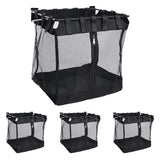 4Pcs Large Slatwall Baskets Mesh Slatwall Baskets with Zipper Mounted Storage Baskets Hanging Slatwall Accessories for Shops Roo