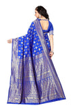 Sugathari Womens Banarasi Saree Pure Kanjivaram Silk Saree Soft New Ladies 2023 Design Wear Pattu Sarees Latest Party Sari Collections With Blouse Piece For Wedding Sadi (Sam Pari-161 Royal Blue)