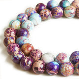 100pcs 8mm Colorful Imperial Jasper Beads Natural Gemstone Beads Round Loose Beads for Crafting and Jewelry Making