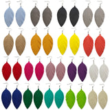 Leather Earrings for Women Dangle Large Soft Leather Handmade Fringe Feather Lightweight Tear Drop Earrings for Women Jewelry Gi