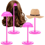 Tatuo 4 Pcs Wig Holders, 9.8-18.9 Adjustable Height Wig Head Stand Portable Hat Display Holder Storage for Multiple Travel Wigs 