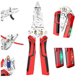 14-in-1 Wire Stripping Pliers, 2026 New Rechargeable Wire Strippers Tool with Voltage Tester&Alarms, Detectable 12-250V, Heavy-D