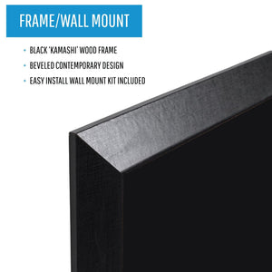 Kamashi Wet Erase Board, Black Mdf Frame, 24 X 36