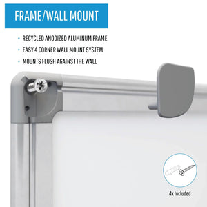 Earth Melamine Dry-Erase Board Double-Sided
