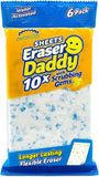 Scrub Daddy Eraser Daddy Sheets 10x More Durable Than Traditional Erasers with Scrubbing Gems Removes Dirt, Scuffs & Stains 