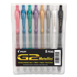 Pilot 34405 G2 Pens, Gel, Metallics.7mm, 8/PK, Assorted
