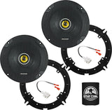 KICKER Speakers 6.5 inch for Kia Forte 2019-2024 Upgrade Kit - Pair of CS Series with Adapters and Harness, Coaxial 6 1/2 Car Au
