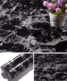 Yancorp Black Marble Contact Paper Black Peel and Stick Wallpaper Self Adhesive Countertop Removable Vinyl Wrap Bachsplash Shelf