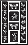 Over N Over Reusable Stencils 5x8Butterfly