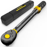 1/2-Inch Drive Torque Wrench with Upgraded Lock Ring, 3% High Precision Click, 10-160 FT.LB (10-227 Nm), 2-Way 72-Tooth for Easi