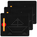 Yexiya 3 Pcs Magnetic Drawing Board for Kids, Toddler Travel Drawing Kit Magnet Sketch Thread Board with Stylus Pen and Beads To