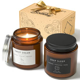 Birthday Gifts for Women, BOYUJK Sleep Candle Gifts for Women, Lavender Scented Candles Gift Set for Anxiety, Scented Candles Pr