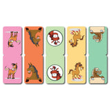 woopme Set of 5 Magnetic Funny Horse Bookmark for Book Lovers Readers Students Gift Magnetic Page Clips Folding