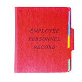 Pendaflex SER1ER Personnel Folders, 1/3 Cut Top Tab, Letter, Red