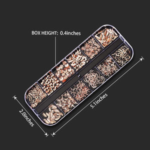 Artdone 12 boxes Nail Rhinestones,Nail Gems Nail Diamonds,Nail Art Studs Nail Crystals Nail Sequins for Nails Kit with 1 Tweezer