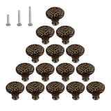 HUAMULAN 15 PCS Cabinet Knobs Glossy Ceramic Dresser Mushroom Table Drawer Cupboard Pull Furniture DIY Wardrobe Solid Color Vint
