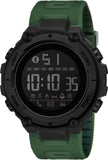 Shocknshop Digital Rubber Sports Stylish Multifunctional Electronic Led Black Dial Wrist Watch For Men Boys -Wch78 (Green)