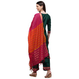 Gosriki Women'S Rayon Solid Straight Kurta Palazzos And Dupatta (My-Hit-New-Green_Xx-Large),Green,2,B09B3GD247