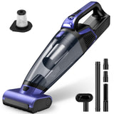 Pet Hair Handheld Vacuum Cordless: 20000PA High Power Car Vacuum with Motorized Brush and LED Light, Rechargeable Hand Held Vacu