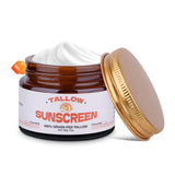 VRAIKO Tallow Sunscreen SPF 30, 100% Grass-Fed Tallow & Honey Extract | Non-Greasy, UVA/UVB Protection | Clean Balm for Face & B