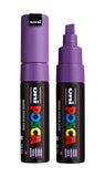 posca uni PC-8K Water-Based Paint Markers, Broad Tip (8mm), Violet, 2 Count