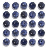 NITOPUPU 100Pcs 10mm Natural Smooth Old Sodalite Gemstone Beads Round Loose Stone Beads for Jewerly Making with Crystal Stretch 