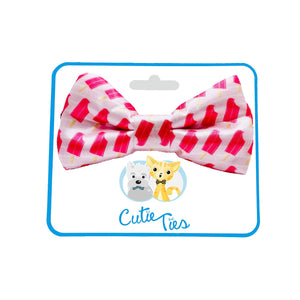 Cutie Ties Dog Bow Tie Ice Pops - 2 X 4 Premium Quality Bow Ties For Dogs - Fancy Dog Tie With Slip Over Elastic Bands - Cute Do