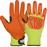 WELLS LAMONT INDUSTRIAL I2456 Impact Cut Resistant Gloves - ANSI Cut Level A5, Impact Level 2, Puncture Level 5, Sandy Nitrile G