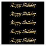 Comet Busters Golden Happy Birthday Stickers for Gifts, Envelopes,Gift Bags and Decorations (STK085)