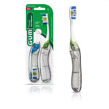 GUM Folding Travel Toothbrush, Soft Bristle, Compact Head, 2 Count