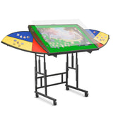 Xubialo 1500 Piece Tilting & Rotating Puzzle Table with 6 Drawers & Cover, Adjustable Metal Puzzle Table with 5 Tilt Angle & 10 
