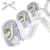 Phomemo White Satin Ribbon Compatible with Dymo LetraTag LT-100H 200B & Phomemo P12 P12-Pro LT12 Label Maker, 12mm x 2m (1/2 x 1