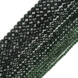 THRELE 3mm Natural Green Spinel Beads, 120pcs Faceted Round Loose Small Beads for Jewelry Making, 14-Inch Strand with Size Card,
