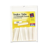 Avery 16241 Index Tabs with Printable Inserts, 2Inch Wide, Clear Tabs, 25/Pack