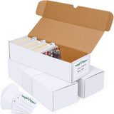 Joyoumess Trading Card Storage Box with Dividers, Cardboard card Organizer Box for Baseball, Sports, Game, Playing Card Collecti