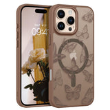 BENTOBEN for iPhone 16 Pro Max Case,Cute Butterfly Pattern iPhone 16 Pro Max Magnetic Case [Compatible with MagSafe] Translucent