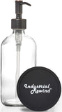 Clear Glass Soap Dispenser with Oil Rubbed Bronze Metal Pump - Includes Non Slip Bottom and Counter top Protector. Clear 16oz Gl