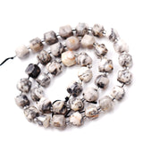 Malahill Wholesale Natural Faceted Stone Beads for Jewelry Making Sold per Bag 5 Strands Inside Cube Picture Jade 6mm