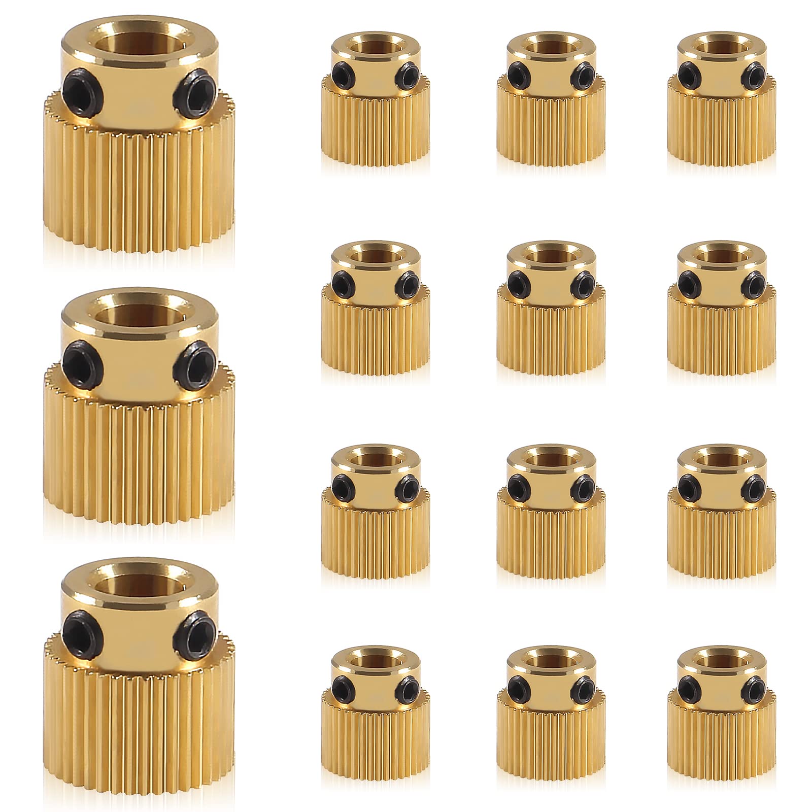 15pcs Extruder Wheel 40 Teeth Gear Brass Extruder Wheel Gear 3D Printer Parts Compatible with CR-10, CR-10S, S4, S5, Ender 3, En